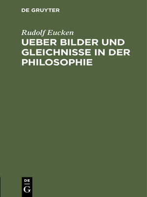 cover image of Ueber Bilder und Gleichnisse in der Philosophie